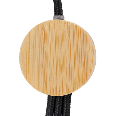 Logotrade promotional item image of: 3-in-1 cable with elighted logo in a wooden casing, LH-ZMU06