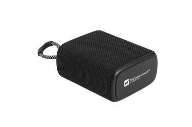 Logo trade promotional merchandise picture of: Waterproof bluetooth speaker HARDEOL Schwarzwolf