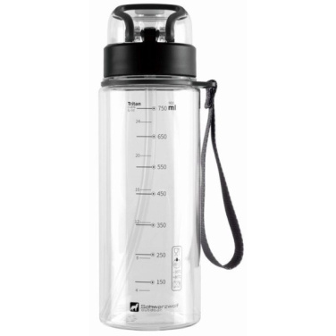 Logo trade corporate gifts image of: Drinking bottle SEYHAN 900 ml Schwarzwolf