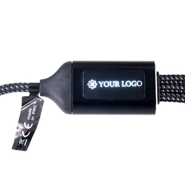 Logotrade promotional giveaway image of: 3 in 1 cable with elighted logo Pierre Cardin