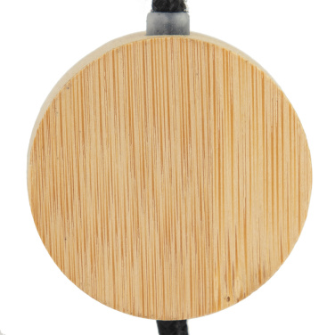 Logo trade corporate gifts image of: 4in1 long wooden cable with elighted logo for engraving