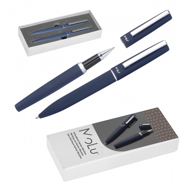 Logo trade promotional merchandise image of: Writing set soft touch SAINTE MAXIME MoLu