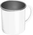 Steel cup Trezzo, white