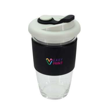 Logo trade promotional giveaway photo of: Glass coffee cup 424 ml