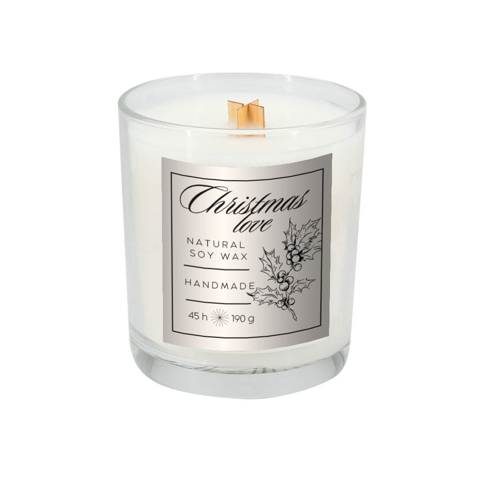 Logo trade promotional gift photo of: Soy candle 190g Christmas love