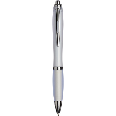 Logo trade promotional gifts image of: Curvy ballpoint pen with frosted barrel and grip