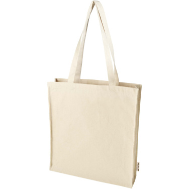 Logotrade promotional item image of: Florida 270 g/m² GRS recycled gusset tote bag 14L