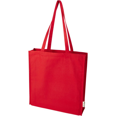 Logo trade promotional items image of: Florida 270 g/m² GRS recycled gusset tote bag 14L