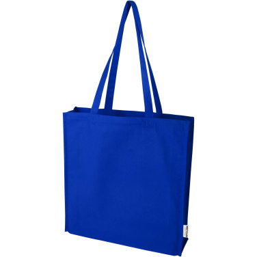 Logo trade promotional merchandise photo of: Florida 270 g/m² GRS recycled gusset tote bag 14L