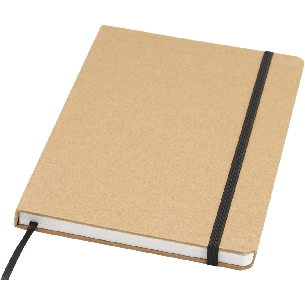 Logo trade promotional gift photo of: Holm A5 stone paper hard cover notebook with lined pages