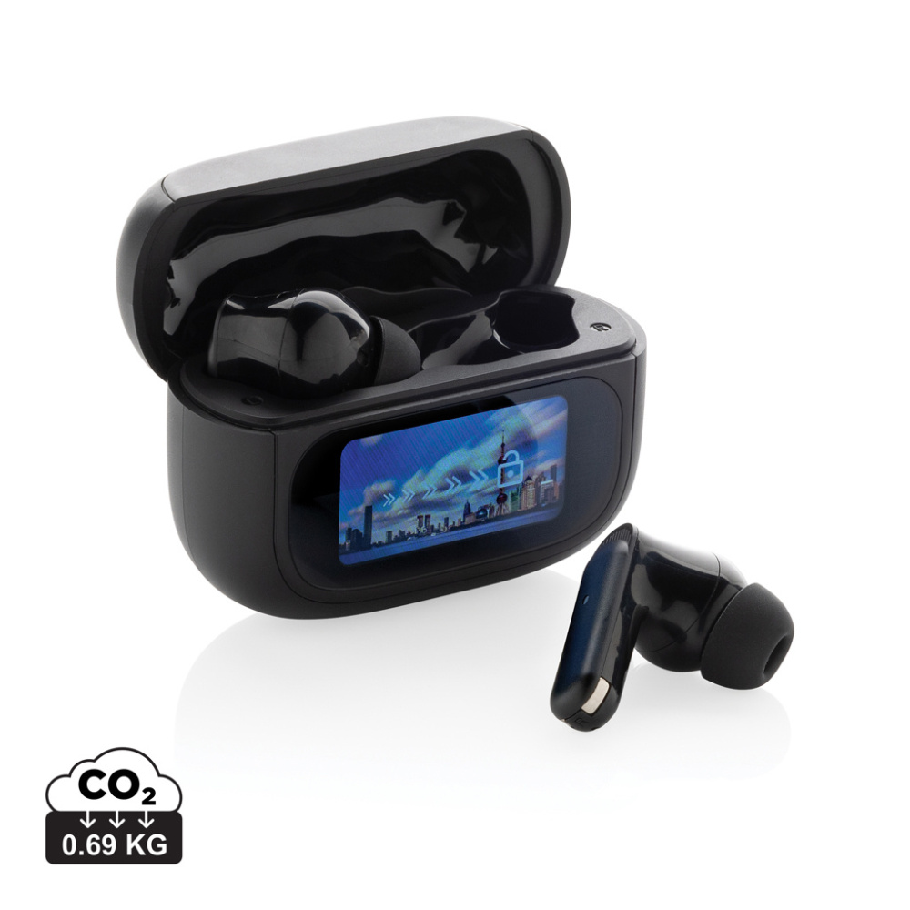 Logo trade advertising product photo of: Airtune RCS recycled plastic ANC earbuds with touch screen