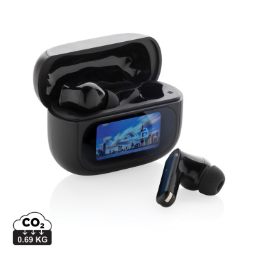 Logo trade business gift photo of: Airtune RCS recycled plastic ANC earbuds with touch screen