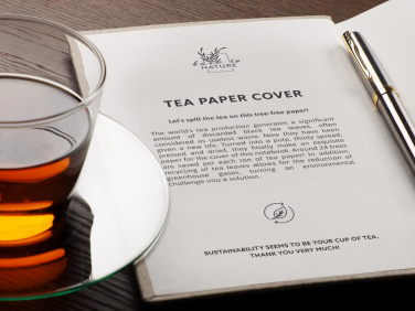 Logo trade corporate gifts image of: Recycled Tea Notebook 209734000