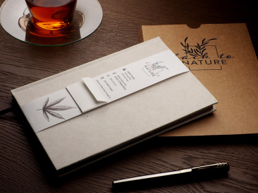 Logo trade business gifts image of: Recycled Hemp Notebook 209734300