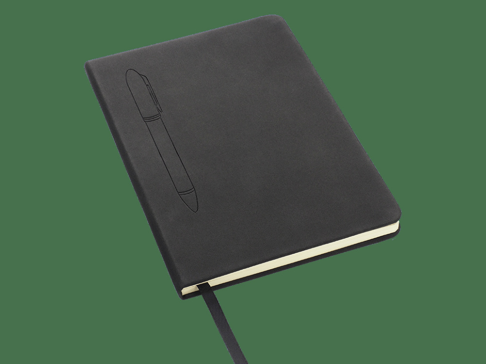 Logo trade promotional items image of: Magnetic notebook with a pen 124715100