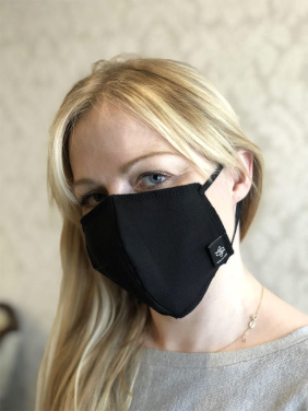 Logo trade promotional products picture of: BLACK-BLACK cotton face mask 140116500