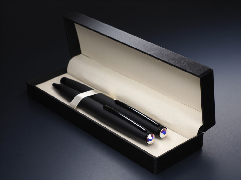 Logo trade promotional merchandise photo of: Swarovski Crystal Pen set 1236036