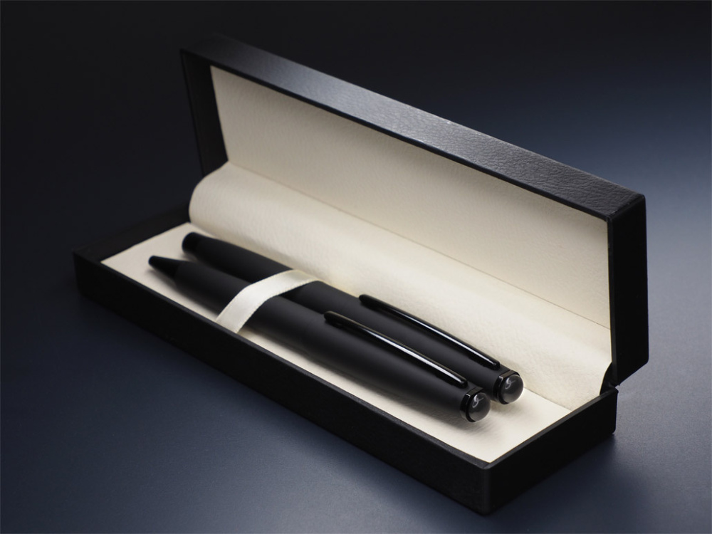 Logotrade promotional giveaways photo of: Obsidian stone Pen set 1290036