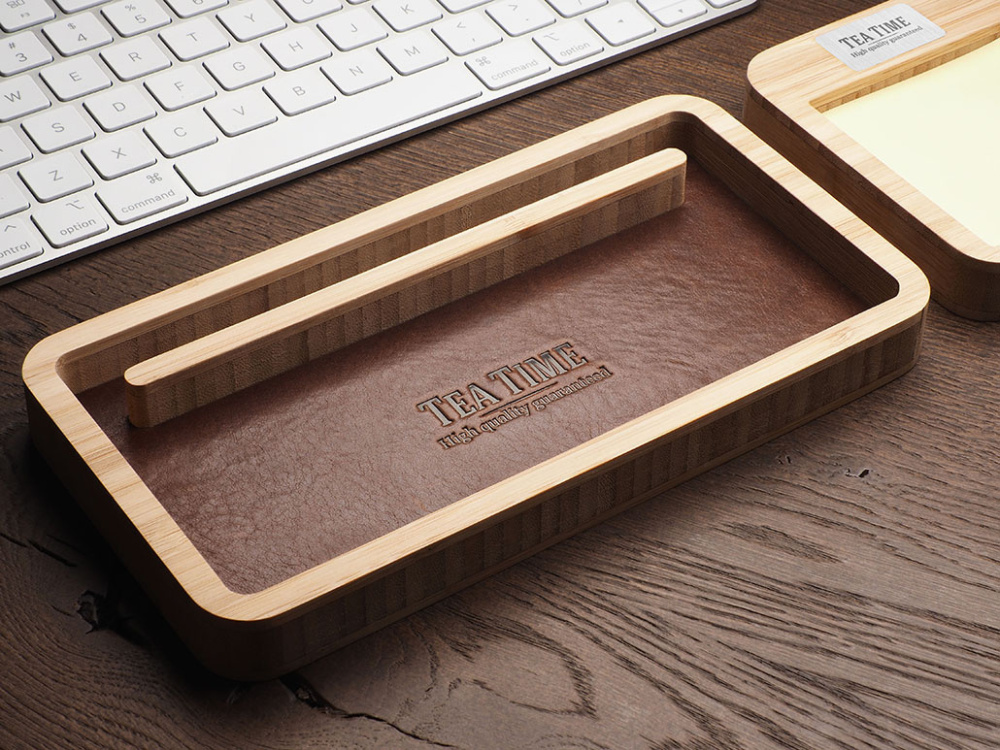 Logo trade promotional gift photo of: Wooden desk organiser 1852292