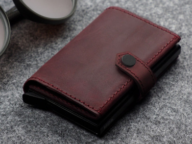 Logo trade promotional items image of: RFID wallet - Hunter Leather 2109284