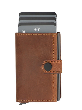 Logotrade promotional gift image of: RFID wallet - Hunter Leather 2109284