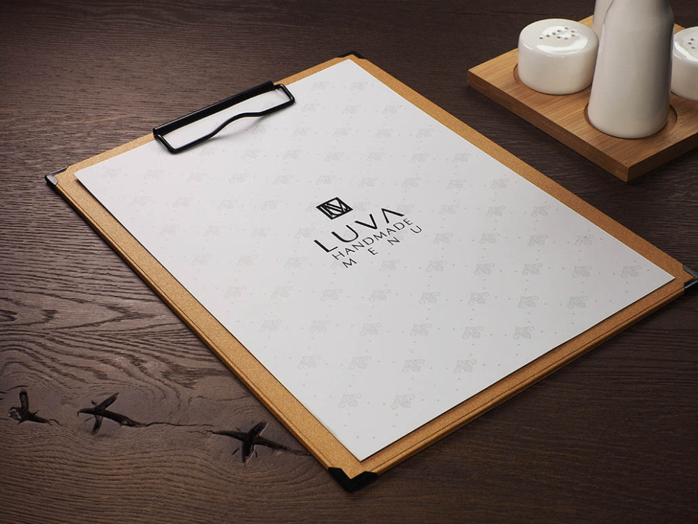 Logo trade promotional merchandise photo of: Clipboard menu 1028280