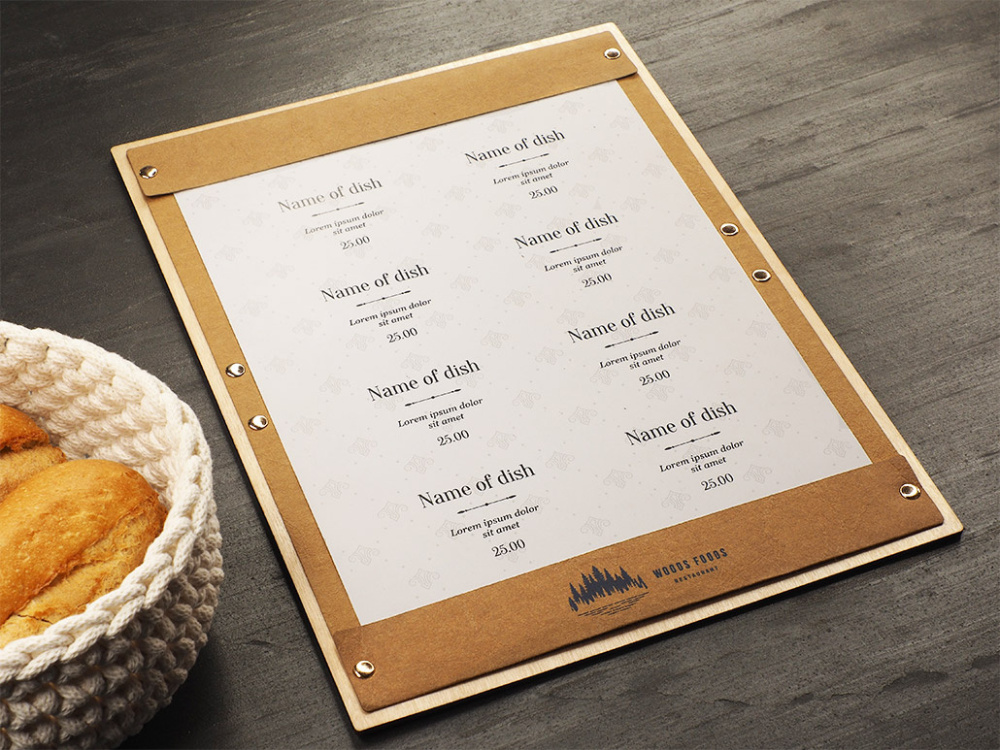 Logo trade business gift photo of: Menu pad 1668121