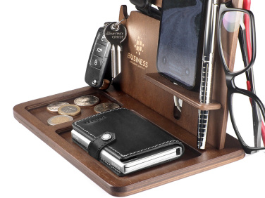 Logo trade business gifts image of: Wooden organiser 2016121