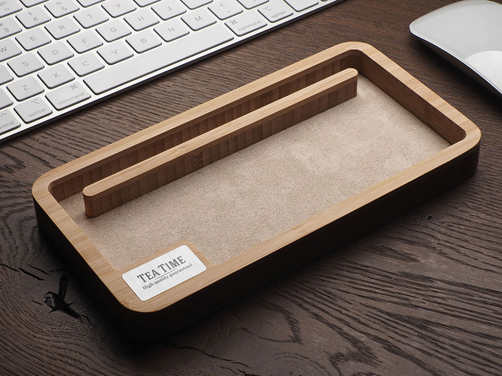 Logo trade advertising products image of: Wooden desk organiser 1818292