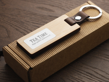 Logo trade promotional giveaway photo of: Wooden keyring 1853292