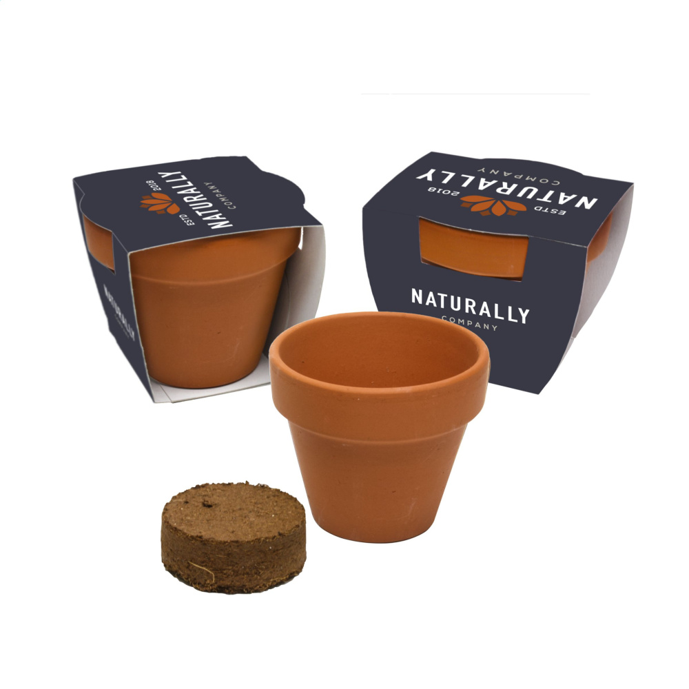 Logo trade promotional gift photo of: Flowermix Terracotta flower seeds