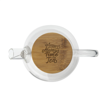 Logo trade business gifts image of: Teatime Glass Teapot