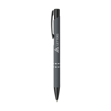 Logo trade corporate gift photo of: Ebony Rubberised pen