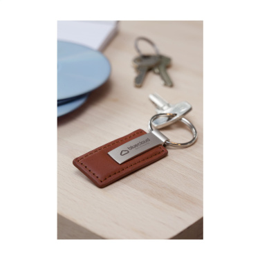 Logo trade corporate gifts picture of: LeatherKey keyring