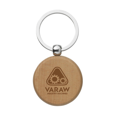 Logo trade promotional gifts image of: WoodKey Circle keychain