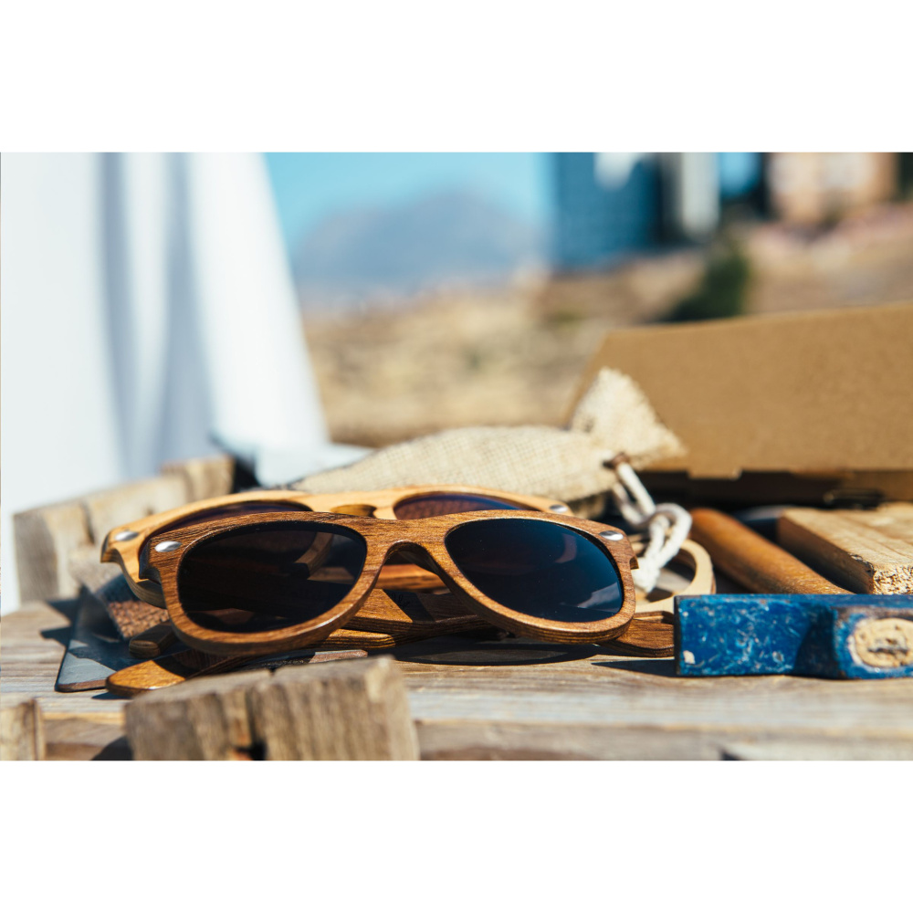 Logo trade business gifts image of: LookingWood sunglasses