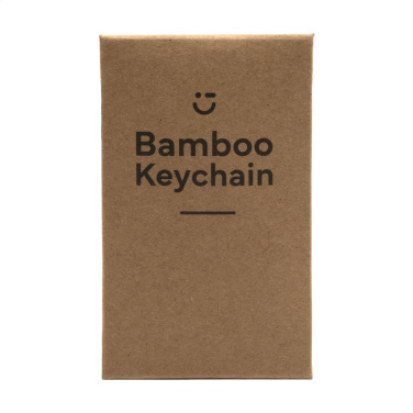 Logotrade advertising product picture of: Bamboo Key Rectangle keyring