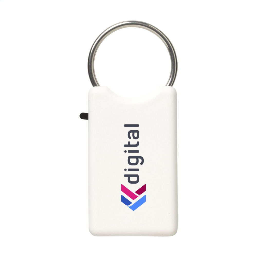 Logo trade promotional items image of: Safe GRS Recycled Key Ring