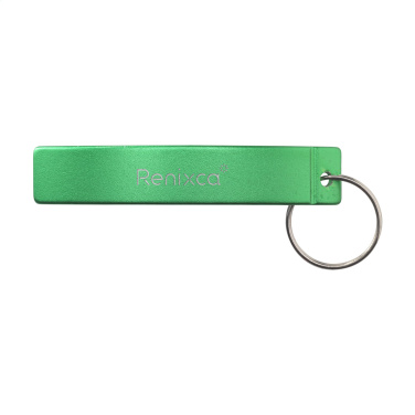 Logotrade promotional gift image of: Alu Opener GRS Recycled keyring