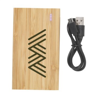 Logotrade promotional giveaway image of: Bamboo 4000 Powerbank external charger