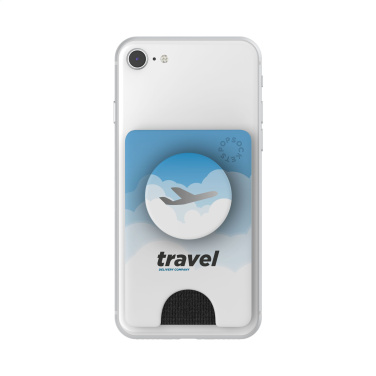 Logo trade promotional merchandise image of: PopSockets® PopWallet+ card holder with PopGrip