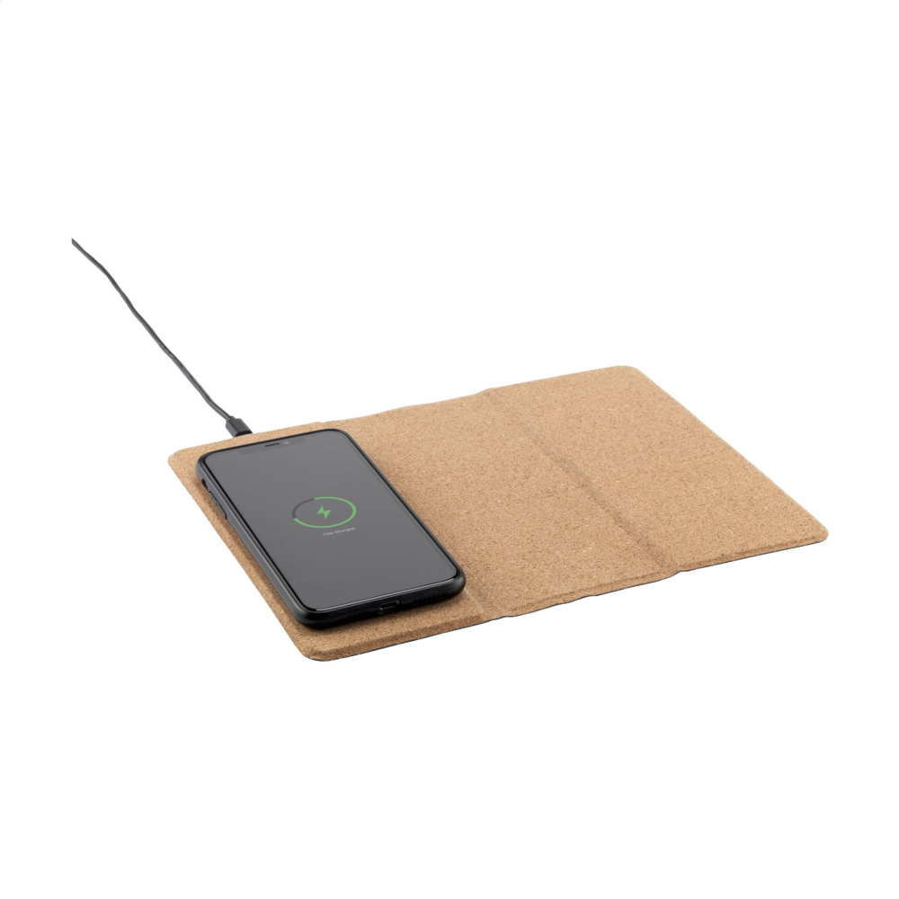 Logotrade advertising products photo of: Cork Wireless Charging Mousepad