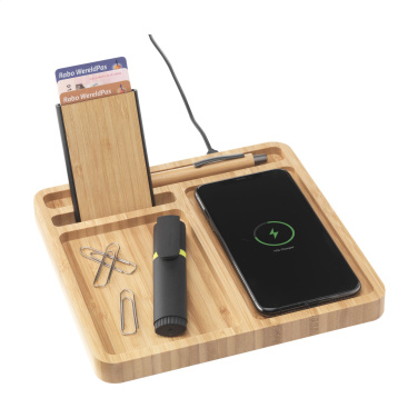 Logo trade promotional item photo of: Bamboo Organizer charger