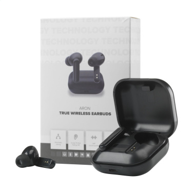 Logotrade promotional items photo of: Aron TWS Wireless Earbuds in Charging Case