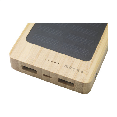 Logo trade business gift photo of: Solar Powerbank 8000+ Wireless Charger