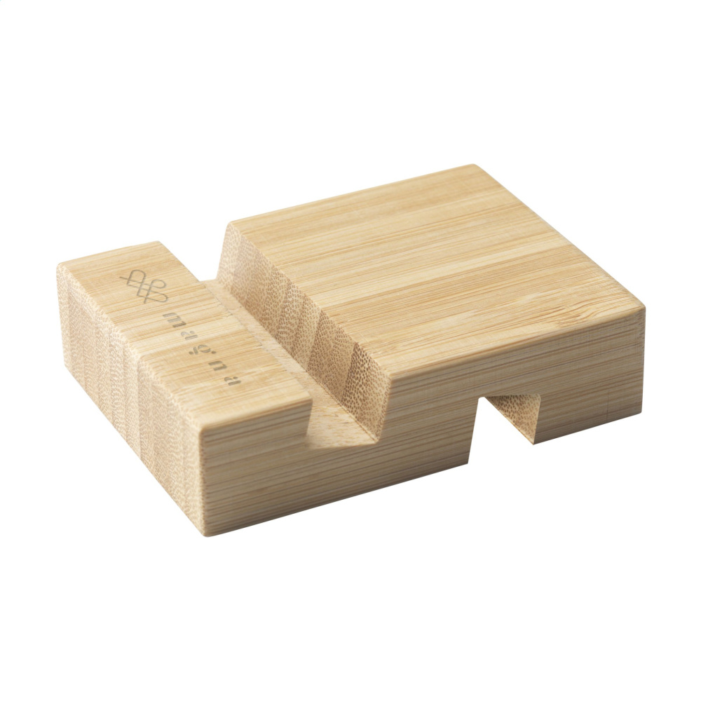 Logo trade promotional item photo of: Supporto Bamboo phone stand