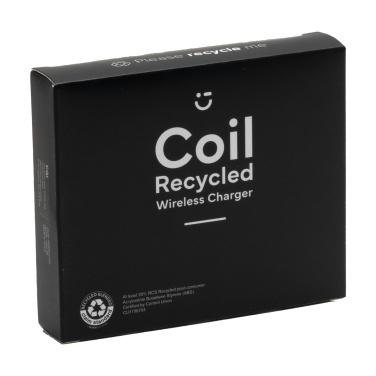 Logo trade business gift photo of: Coil RCS Recycled Wireless Charger