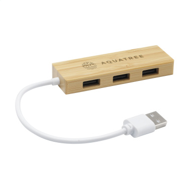 Logotrade corporate gift image of: Bamboo USB Hub