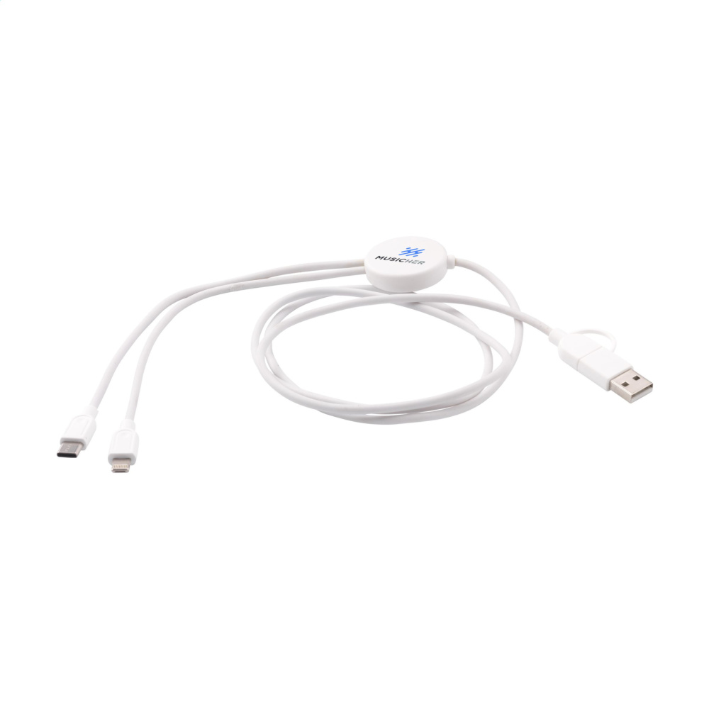 Logo trade promotional item photo of: Charging Cable RCS Recycled ABS-TPE