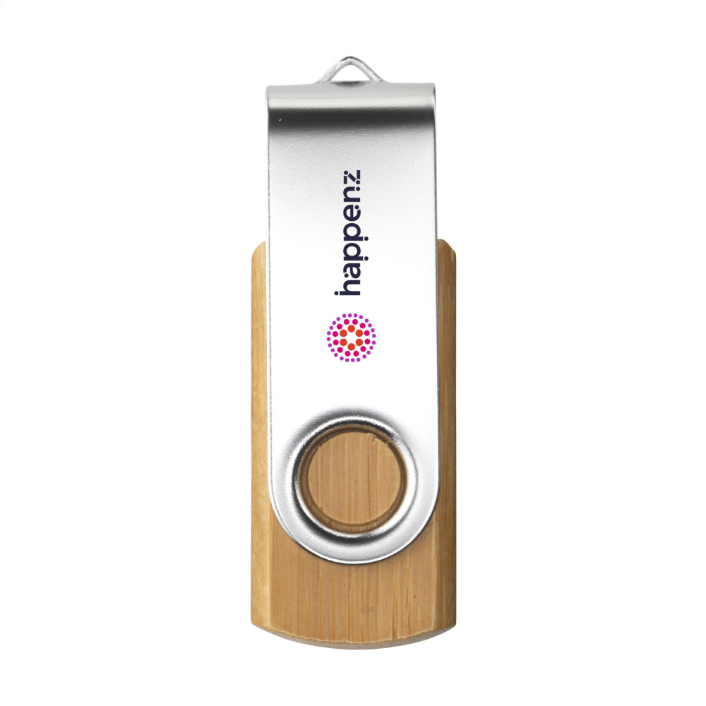 Logo trade promotional product photo of: USB Twist Bamboo 8 GB